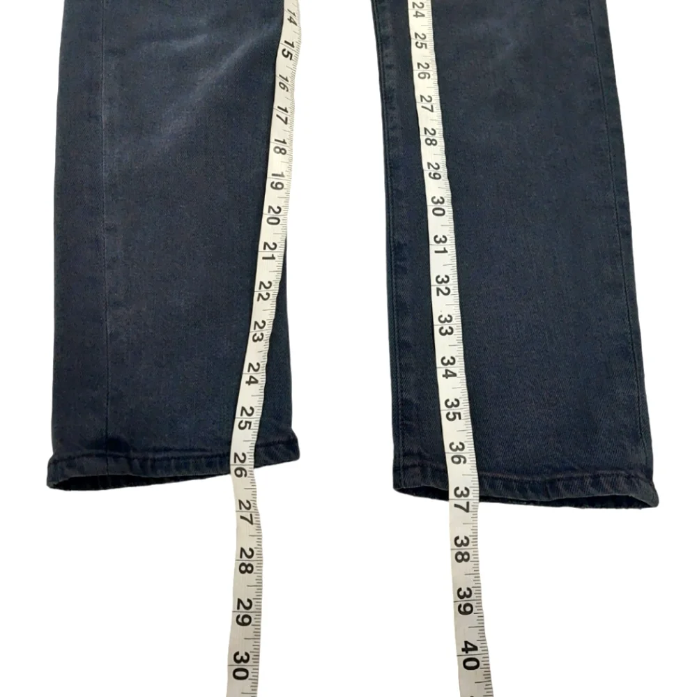 Agolde Black Mid Rise Toni in Montage Stretch Jeans
